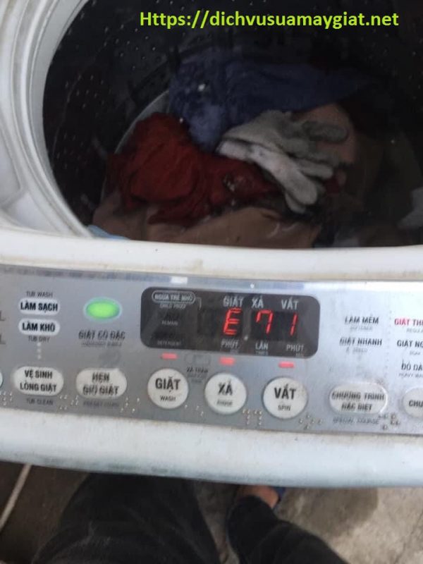 cách xóa lỗi e71 máy giặt toshiba